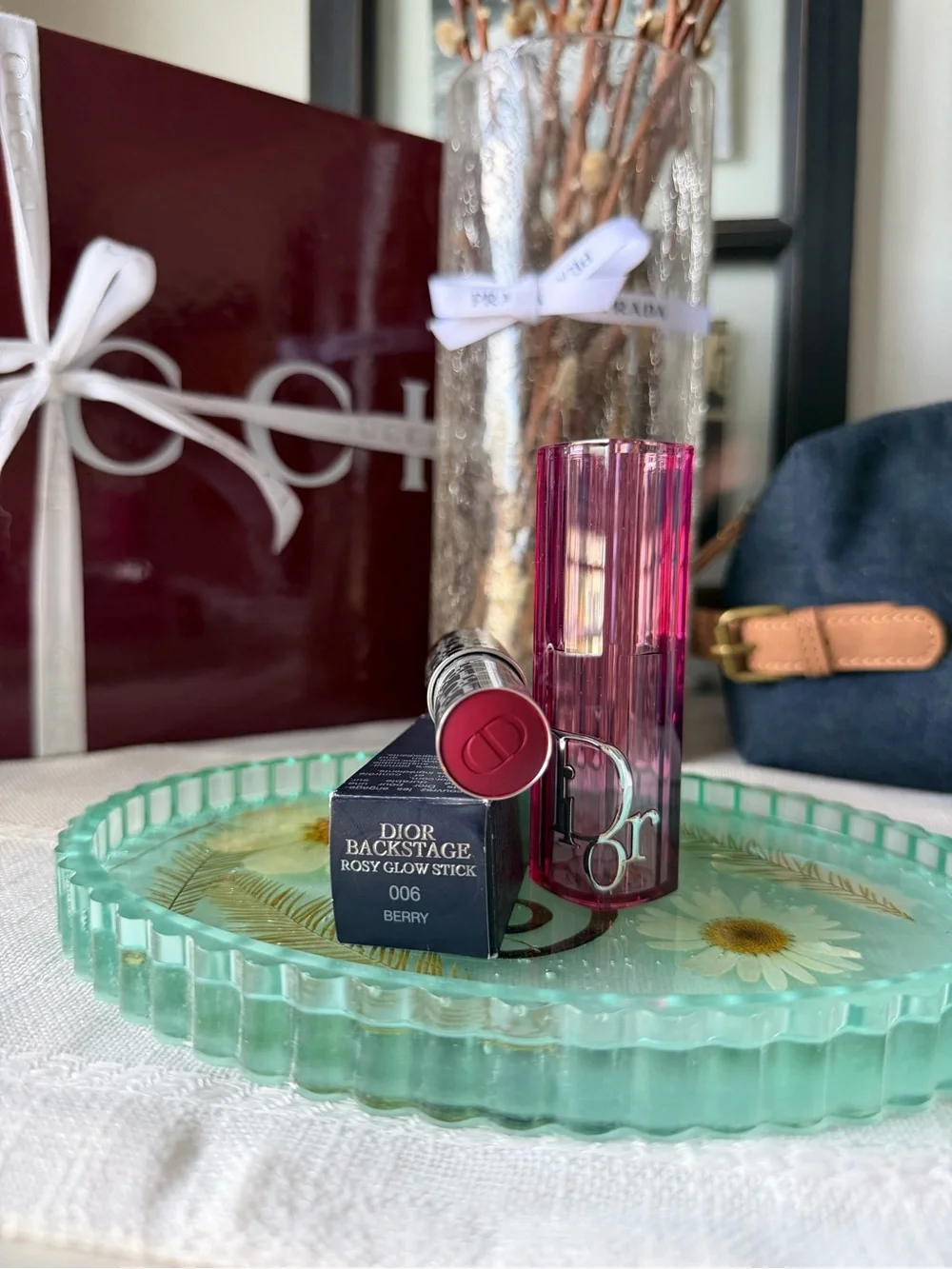 Dior Backstage Blush Stick in (Berry)Glow Stick - Metallic Pink